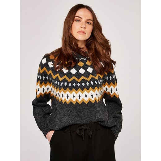 Apricot Sweter w kolorze antracytowo-żółtym ze sklepu Limango Polska w kategorii Swetry damskie - zdjęcie 186408021
