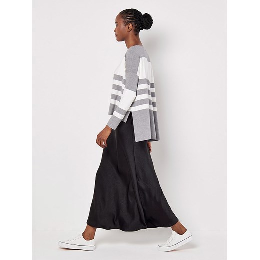 Apricot Sweter w kolorze szaro-białym S Limango Polska wyprzedaż