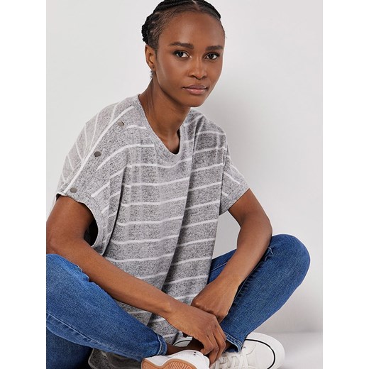 Apricot Koszulka w kolorze szaro-białym L okazja Limango Polska