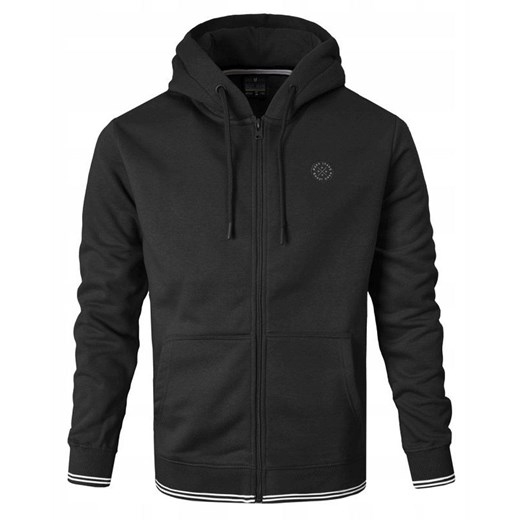 Rozpinana Bluza Męska z Kapturem - Pako Jeans - Czarna SWPJNSbluzaTURcz ze sklepu JegoSzafa.pl w kategorii Bluzy męskie - zdjęcie 186408450