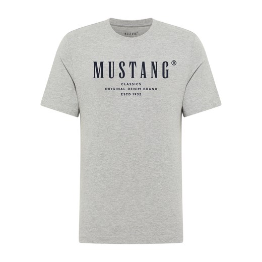 Męski T-Shirt Mustang Style Alex Mid Grey Mélange 1017330 4140 ze sklepu YouNeedit.pl w kategorii T-shirty męskie - zdjęcie 186408464