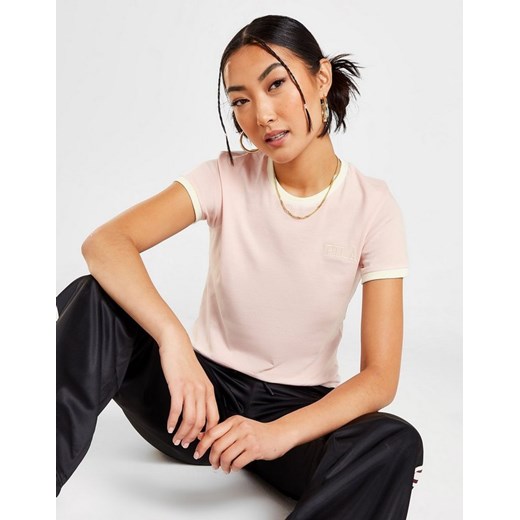 FILA T-SHIRT SLIM RINGER T PNK/WH ze sklepu JD Sports  w kategorii Bluzki damskie - zdjęcie 186408550