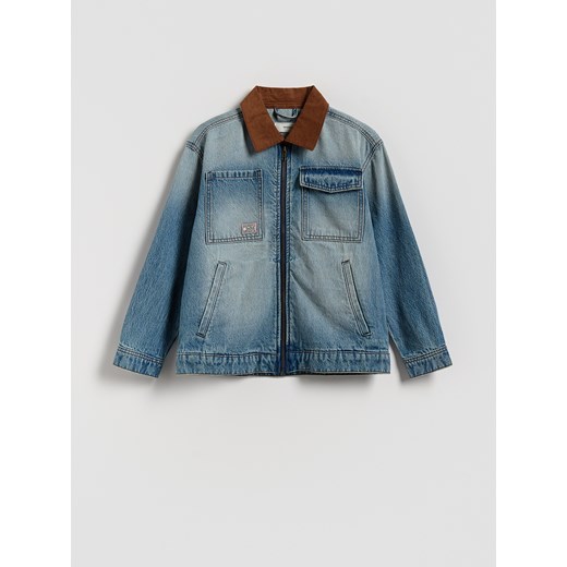 Reserved - Kurtka jeansowa - niebieski ze sklepu Reserved w kategorii Kurtki chłopięce - zdjęcie 186409262