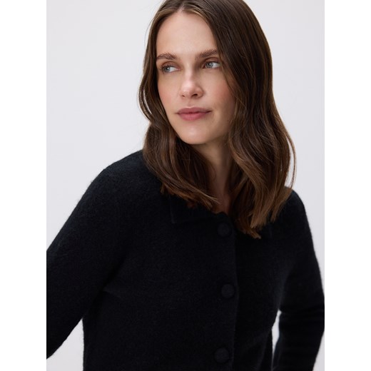 Reserved - Kardigan z domieszką alpaki - czarny ze sklepu Reserved w kategorii Swetry damskie - zdjęcie 186409471
