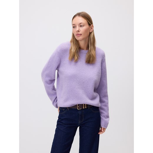 Reserved - Sweter z dodatkiem wełny - lawendowy ze sklepu Reserved w kategorii Swetry damskie - zdjęcie 186409743