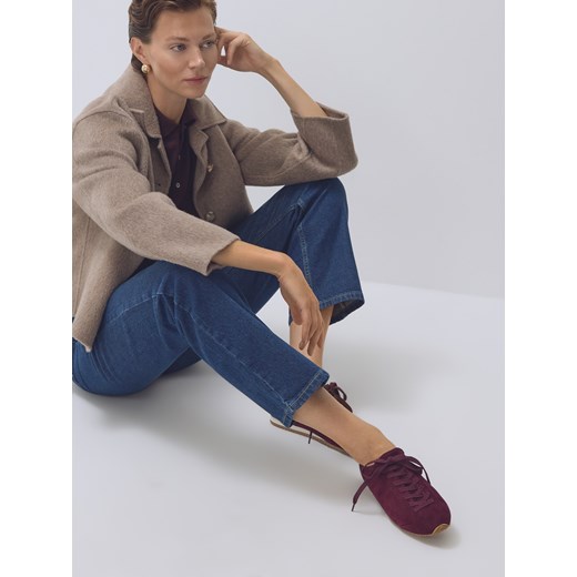 Reserved - Zamszowe sneakersy - mahoniowy ze sklepu Reserved w kategorii Buty sportowe damskie - zdjęcie 186410132