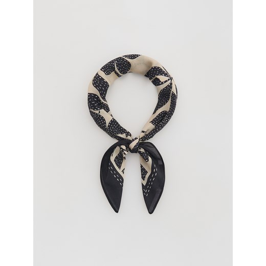 Reserved - Wzorzysta apaszka - czarny Reserved ONE SIZE Reserved