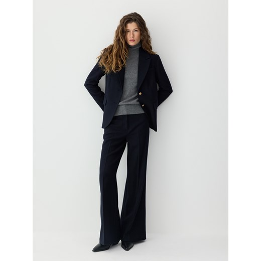 Reserved - Wełniany golf z dodatkiem kaszmiru - ciemnoszary ze sklepu Reserved w kategorii Swetry damskie - zdjęcie 186412264