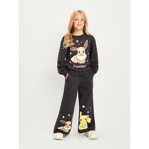 Sinsay - Szerokie spodnie Pokemon - szary ze sklepu Sinsay w kategorii Spodnie dziewczęce - zdjęcie 186413691