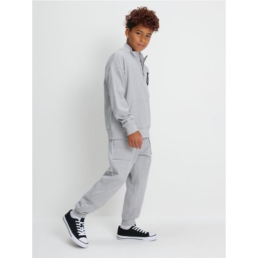 Sinsay - Spodnie jogger - szary Sinsay 140 (9-10 l) Sinsay