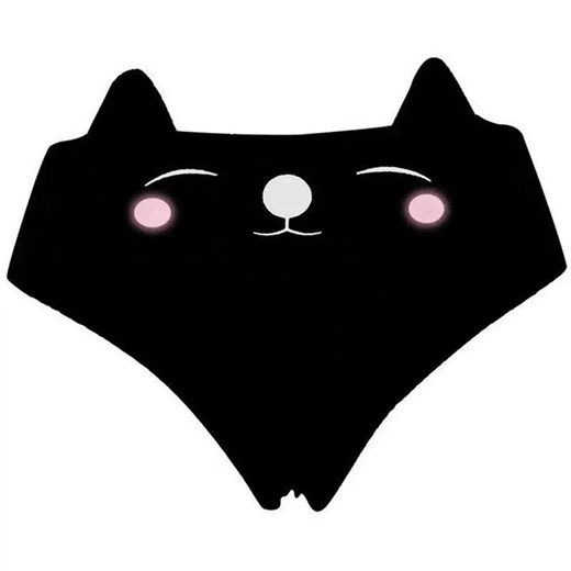 Bawełniane figi z motywem kota - Czarny S ze sklepu Intimica.pl w kategorii Majtki damskie - zdjęcie 186414193