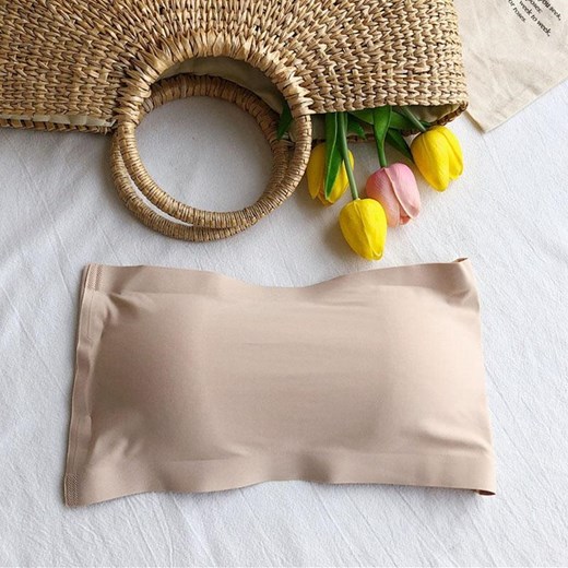 Bezszwowy biustonosz samonośny - Beżowy Uniwersalny ze sklepu Intimica.pl w kategorii Biustonosze - zdjęcie 186414373