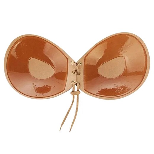 Biustonosz push-up samonośny ze ściągaczem - Beżowy A ze sklepu Intimica.pl w kategorii Biustonosze - zdjęcie 186414800