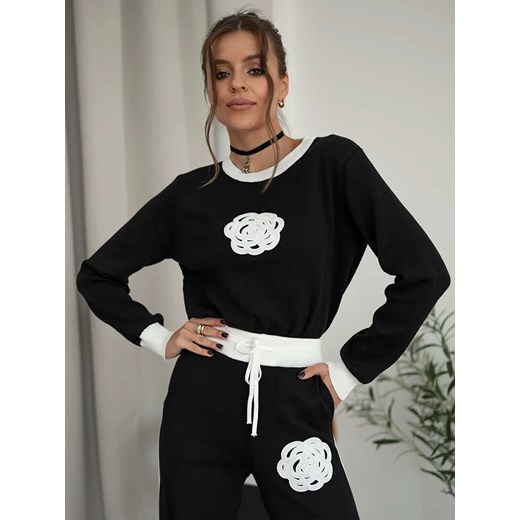 Dresowy zestaw domowej odzieży damskiej - Czarny Uniwersalny ze sklepu Intimica.pl w kategorii Komplety i garnitury damskie - zdjęcie 186416831