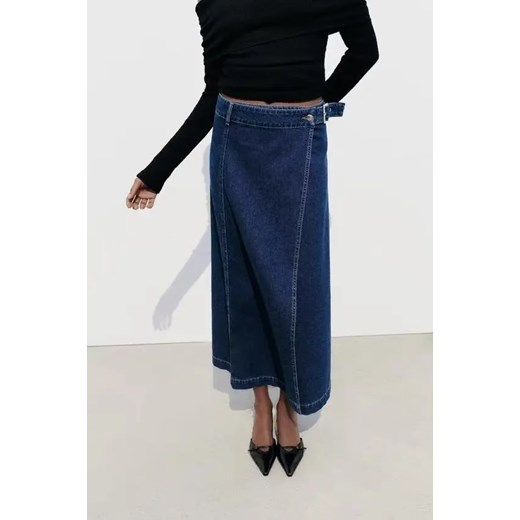 Jeansowa spódnica maxi - Niebieski S ze sklepu Intimica.pl w kategorii Spódnice - zdjęcie 186417734