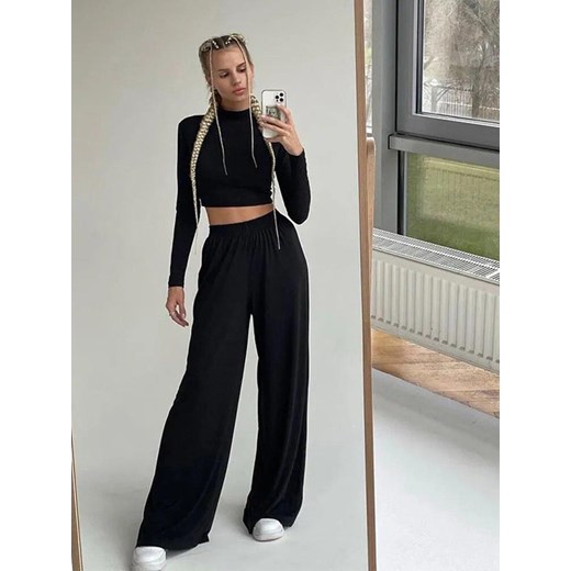 Komplet odzieży domowej z długimi spodniami - Czarny S ze sklepu Intimica.pl w kategorii Komplety i garnitury damskie - zdjęcie 186419350