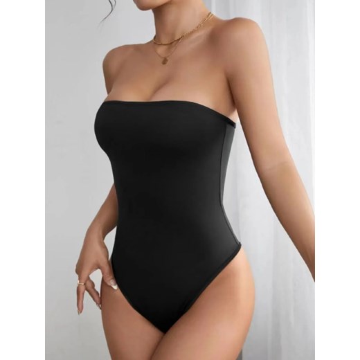 Modelujące body bez ramiączek - Czarny XS ze sklepu Intimica.pl w kategorii Body damskie - zdjęcie 186421131