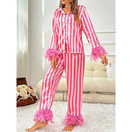 Piżama damska w stylu glamour - Różowy S ze sklepu Intimica.pl w kategorii Piżamy damskie - zdjęcie 186421644