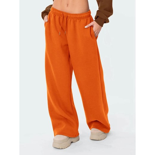 Proste dresy damskie z niskim stanem - Pomarańczowy S ze sklepu Intimica.pl w kategorii Spodnie damskie - zdjęcie 186422024