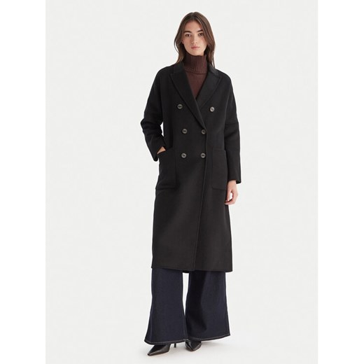 ViCOLO Płaszcz wełniany TF0001 Czarny Regular Fit ze sklepu MODIVO w kategorii Płaszcze damskie - zdjęcie 186427221
