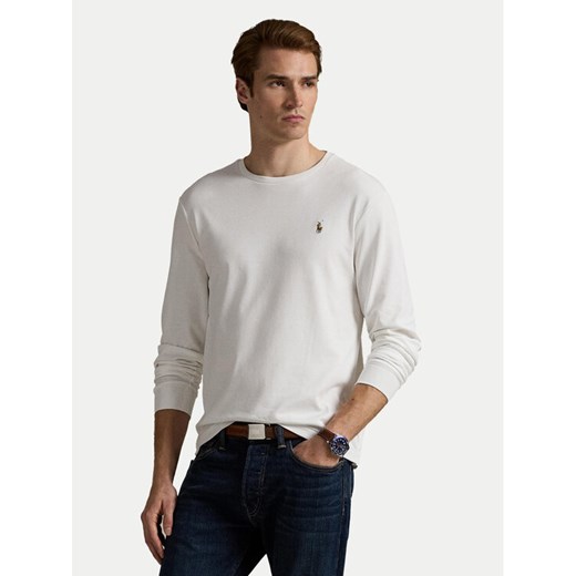 Polo Ralph Lauren Longsleeve 710760121 Biały Slim Fit ze sklepu MODIVO w kategorii T-shirty męskie - zdjęcie 186427313