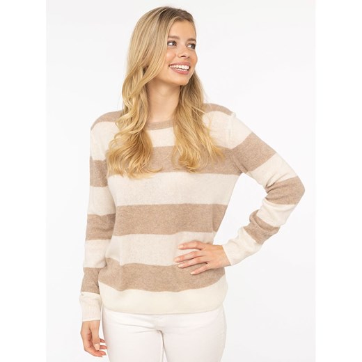 Zwillingsherz Kaszmirowy sweter w kolorze beżowo-kremowym Zwillingsherz S wyprzedaż Limango Polska