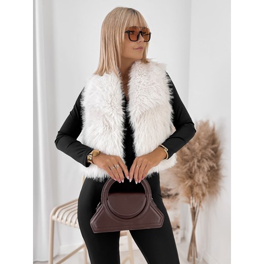 kamizelka futerko martenza ecru m/38 ze sklepu UBRA w kategorii Kamizelki damskie - zdjęcie 186428734