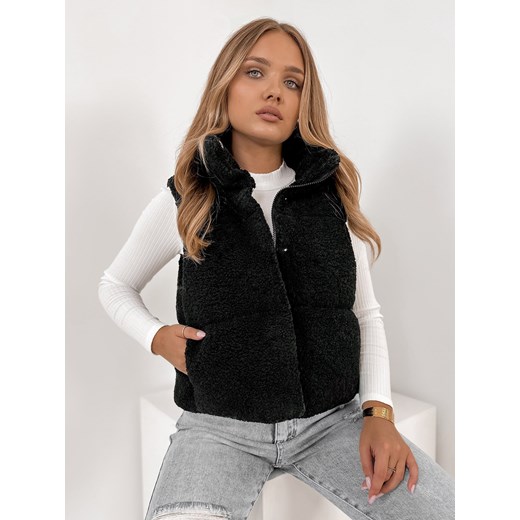 kamizelka boucle georgia czarna l/40 ze sklepu UBRA w kategorii Kamizelki damskie - zdjęcie 186429053