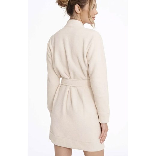 Ciepły szlafrok damski beżowy Macchiato 41172-12X, Kolor beżowy, Rozmiar S, Esotiq S wyprzedaż Intymna