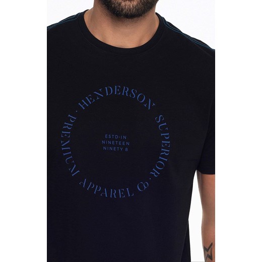 Bawełniana piżama męska Earth 41292-99X, Kolor czarno-niebieski, Rozmiar M, Henderson M okazja Intymna