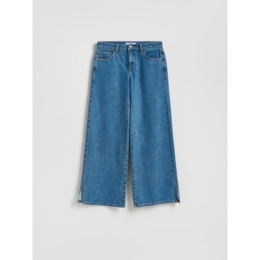 Reserved - Jeansy straight z rozcięciami - niebieski ze sklepu Reserved w kategorii Jeansy damskie - zdjęcie 186430671