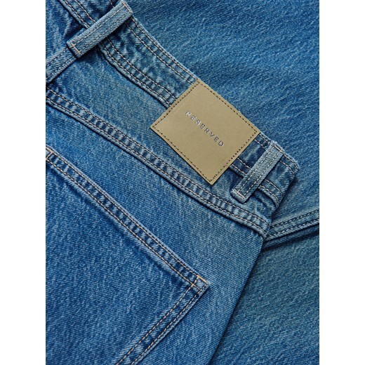 Reserved - Jeansy wide leg z przeszyciami - niebieski Reserved 36 Reserved