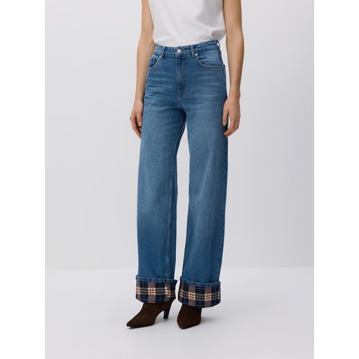 Reserved - Jeansy wide leg - niebieski ze sklepu Reserved w kategorii Jeansy damskie - zdjęcie 186430831
