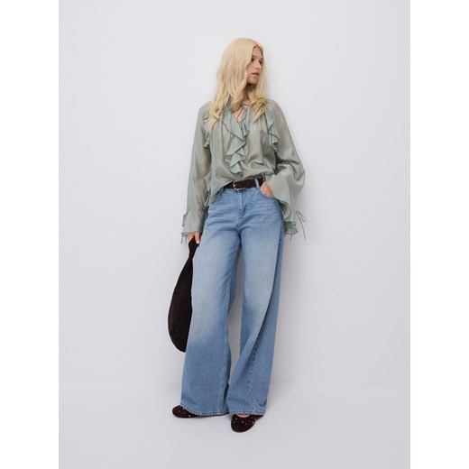 Reserved - Jeansy baggy fit - turkusowy ze sklepu Reserved w kategorii Jeansy damskie - zdjęcie 186430981