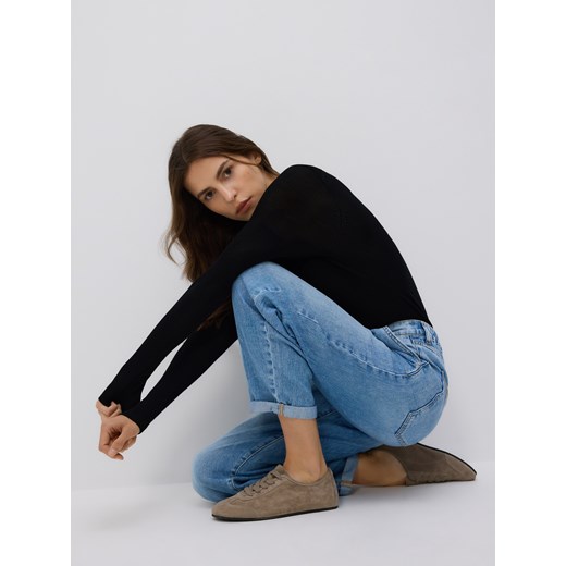 Reserved - Jeansy barrel leg - niebieski ze sklepu Reserved w kategorii Jeansy damskie - zdjęcie 186431413