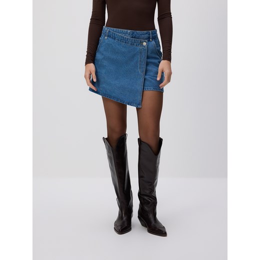Reserved - Jeansowe spódnico-szorty - niebieski ze sklepu Reserved w kategorii Szorty - zdjęcie 186431624