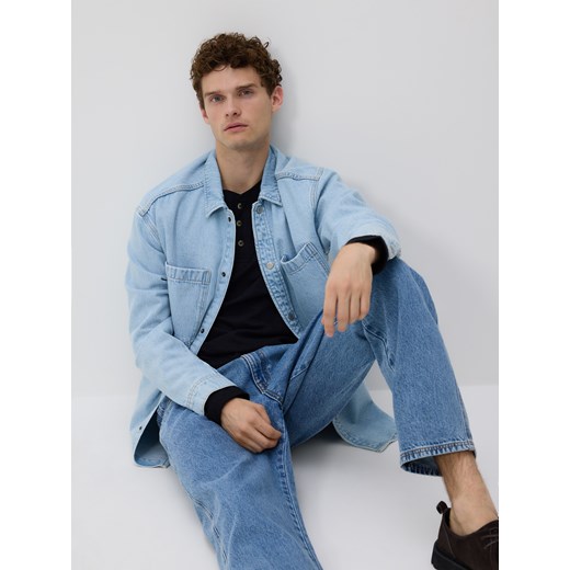Reserved - Jeansowa koszula comfort fit - niebieski ze sklepu Reserved w kategorii Koszule męskie - zdjęcie 186431903