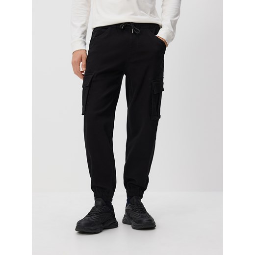 Reserved - Jeansy cargo jogger - czarny ze sklepu Reserved w kategorii Spodnie męskie - zdjęcie 186432261