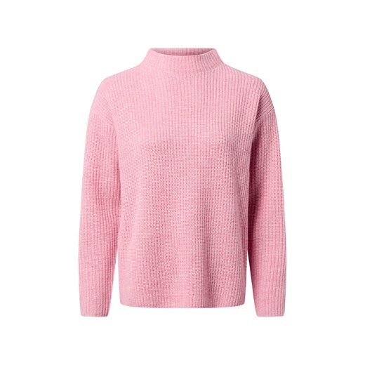 Marie Lund Sweter damski z dzianiny merino Kobiety Wełna merino różowy marmurkowy ze sklepu vangraaf w kategorii Swetry damskie - zdjęcie 186432463