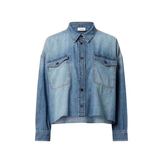 Joop Jeans Damska bluzka dżinsowa - Ursa Kobiety Bawełna denim jednolity ze sklepu vangraaf w kategorii Koszule damskie - zdjęcie 186432470