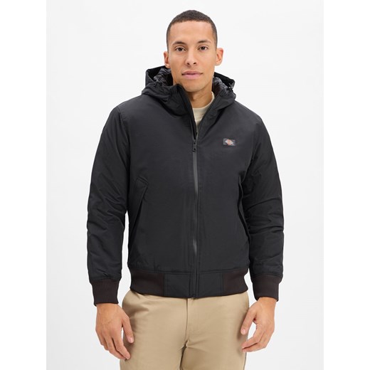 Dickies Męska kurtka z kapturem Mężczyźni czarny jednolity ze sklepu vangraaf w kategorii Kurtki męskie - zdjęcie 186432502