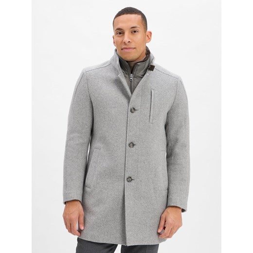 Cinque Męski wełniany płaszcz - Ciarsenal Mężczyźni jasny szary marmurkowy ze sklepu vangraaf w kategorii Płaszcze męskie - zdjęcie 186432550