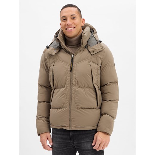 G-Star RAW Pikowana kurtka męska Mężczyźni Sztuczne włókno taupe jednolity ze sklepu vangraaf w kategorii Kurtki męskie - zdjęcie 186432554