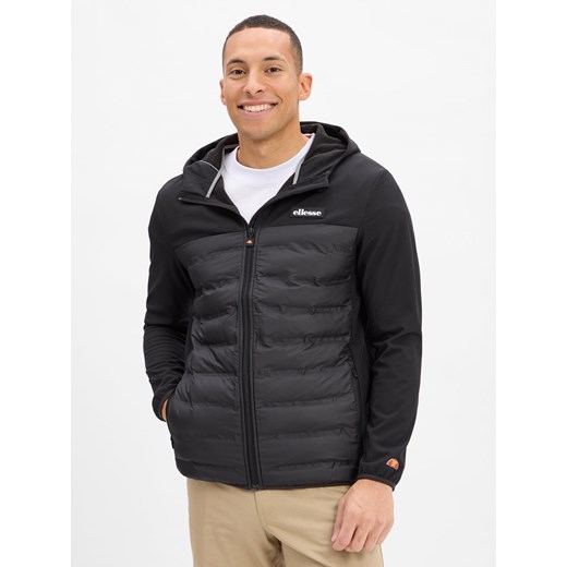 ellesse Pikowana kurtka męska - Jellico Mężczyźni Sztuczne włókno czarny jednolity ze sklepu vangraaf w kategorii Kurtki męskie - zdjęcie 186432562