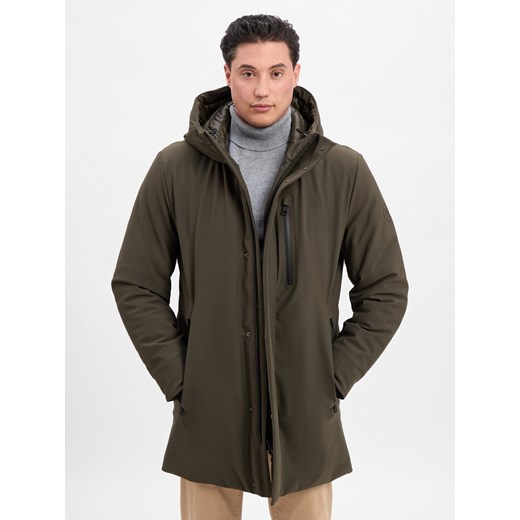 Strellson Kurtka męska - Flex Cross Parka Mężczyźni jodłowy jednolity Strellson 54 vangraaf