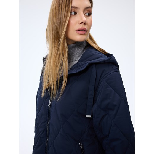 Mohito - Kurtka z kapturem - granatowy Mohito 38 Mohito