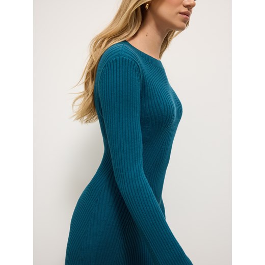 Mohito - Swetrowa sukienka mini - zielony Mohito L Mohito