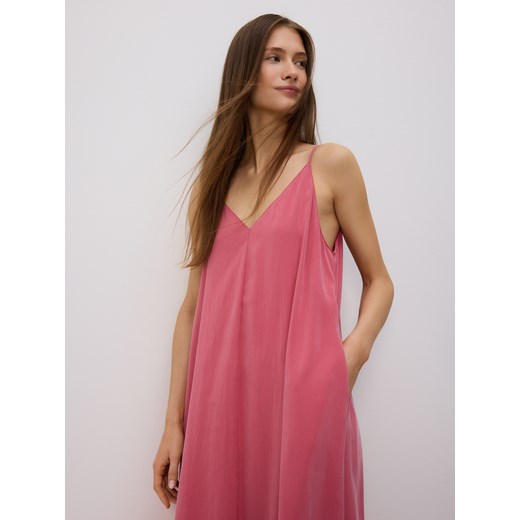 Reserved - Sukienka maxi z modalu - brudny róż ze sklepu Reserved w kategorii Sukienki - zdjęcie 186434142