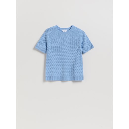 Reserved - Wełniany sweter - jasnoniebieski ze sklepu Reserved w kategorii Bluzki damskie - zdjęcie 186434221