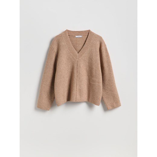 Reserved - Sweter oversize - brązowy Reserved S Reserved